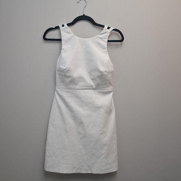 Zara White Cross Back Dress - Picture 6 of 10